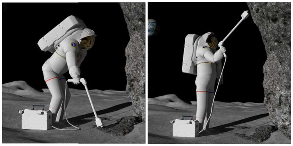 Visualization of NASA explorer using the QuERI handheld
instrument to analyze in-situ samples