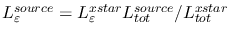 $L_\varepsilon^{source}=L_\varepsilon^{xstar} L_{tot}^{source}/L_{tot}^{xstar}$