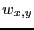$w_{x,y}$