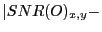 $\vert SNR(O)_{x,y}-$