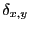 $\delta_{x,y}$