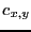 $c_{x,y}$