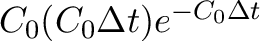 $C_{0}(C_{0}{\Delta}t) e^{-C_{0}{\Delta}t}$