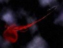 Artist's concept of strange planet-mass object orbiting a
neutron star