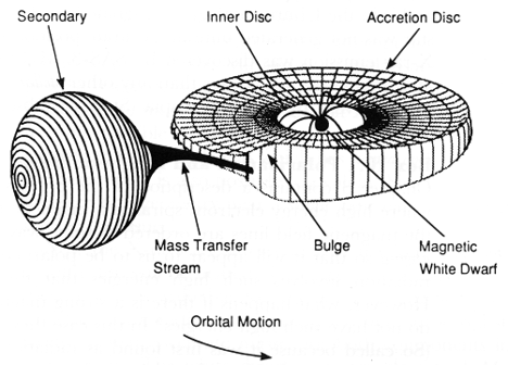 Diagram of an intermediate polar CV system