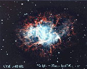 Crab nebula in visible light